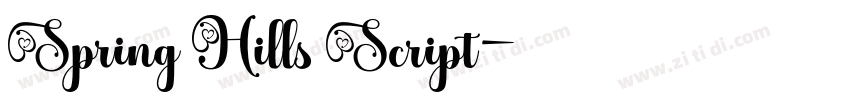 Spring Hills Script字体转换